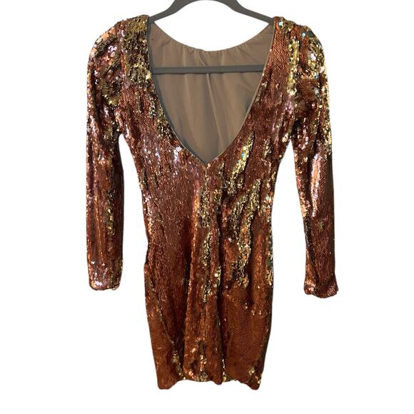 Dress the Population Lola Long Sleeve Sequin Body-Con Minidress - Picture 6 of 6